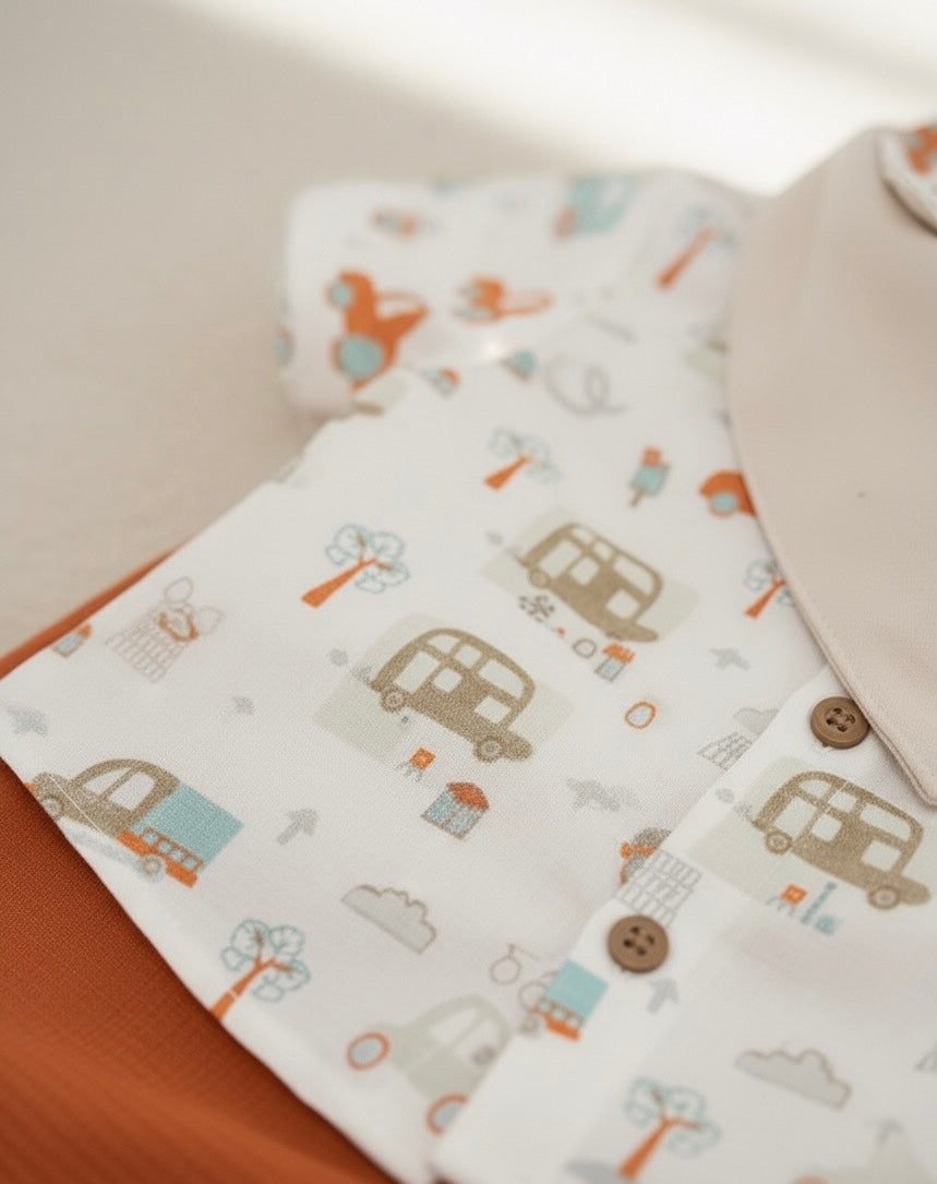 City Muslin Set – 3-Piece Organic Muslin Baby Outfit
