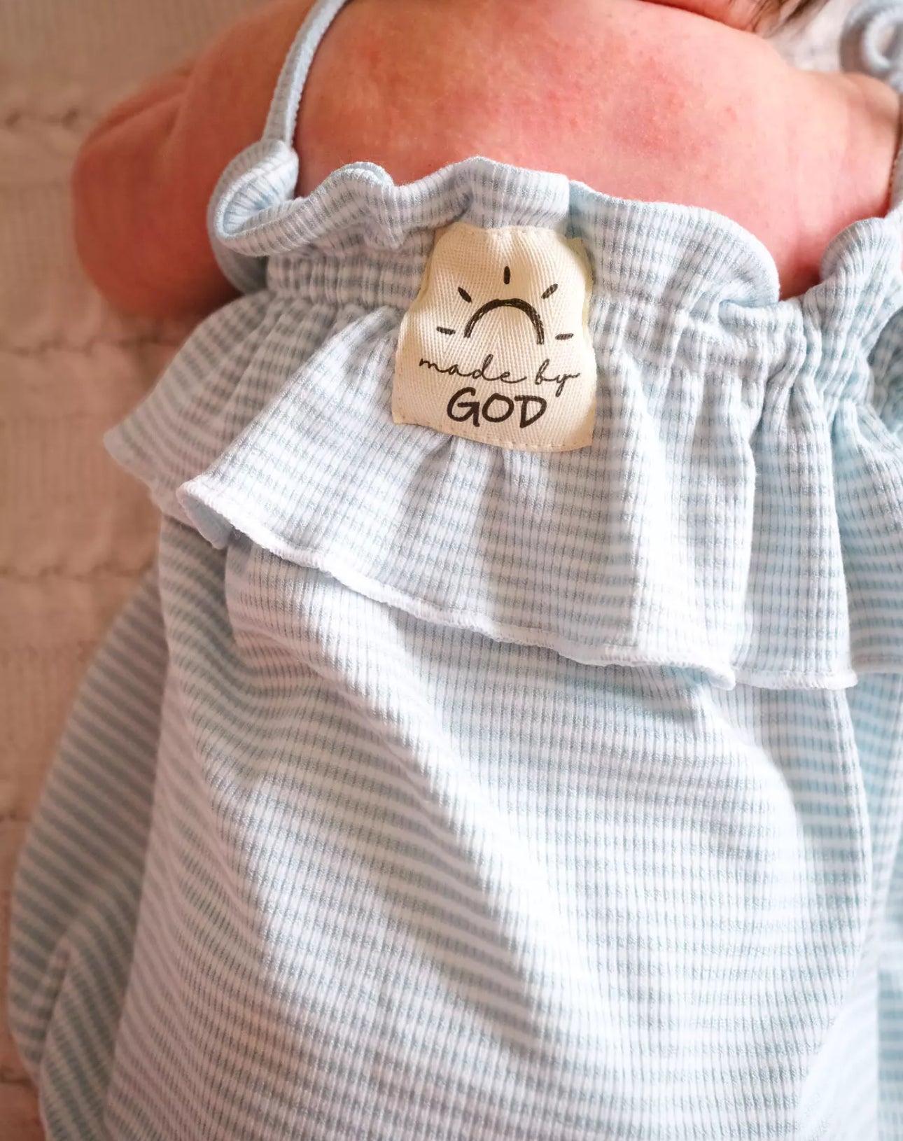 Celeste Organic Cotton Romper – Mint Blue