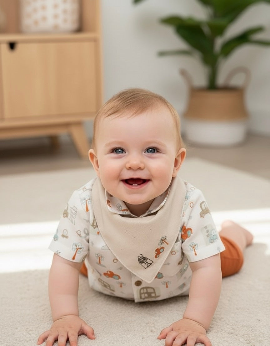 City Muslin Set – 3-Piece Organic Muslin Baby Outfit