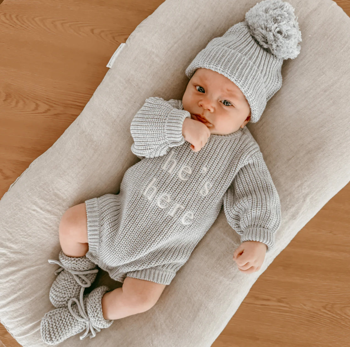 Mini Knit Booties - Powder Blue