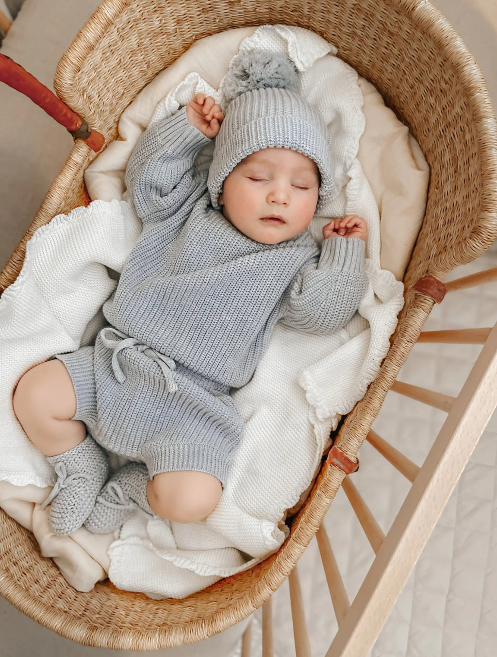 Mini Knit Beanie - Powder Blue