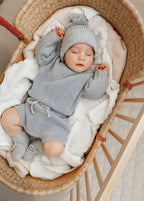 Mini Knit Booties - Powder Blue
