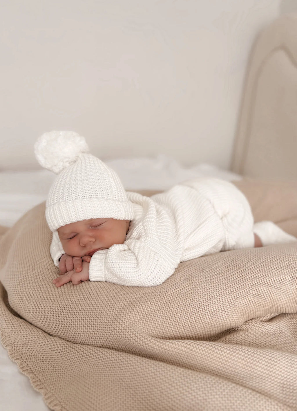 Mini Knit Beanie - Milk