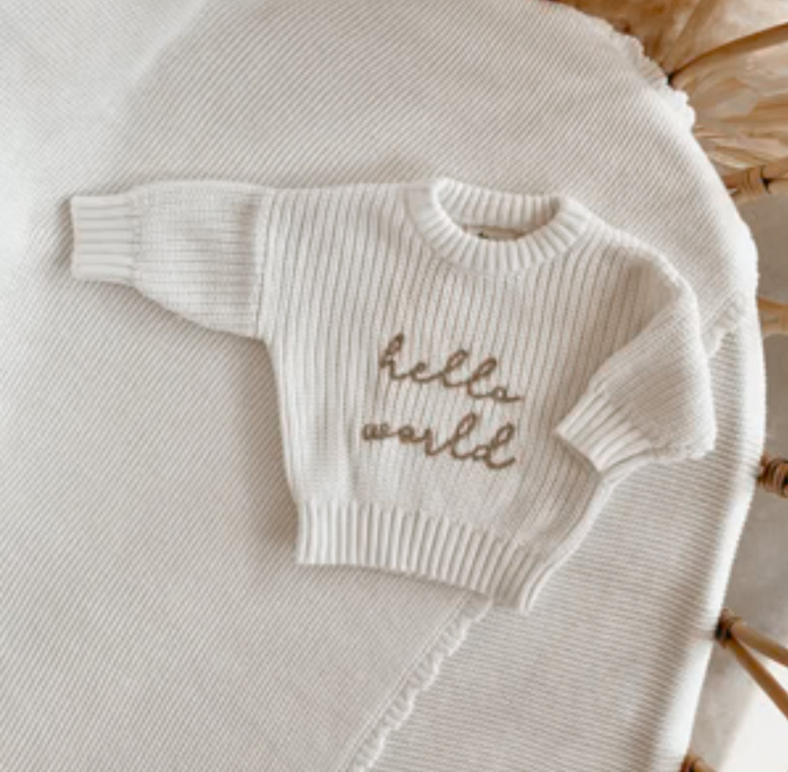 'Hello World' Mini Knit Sweater