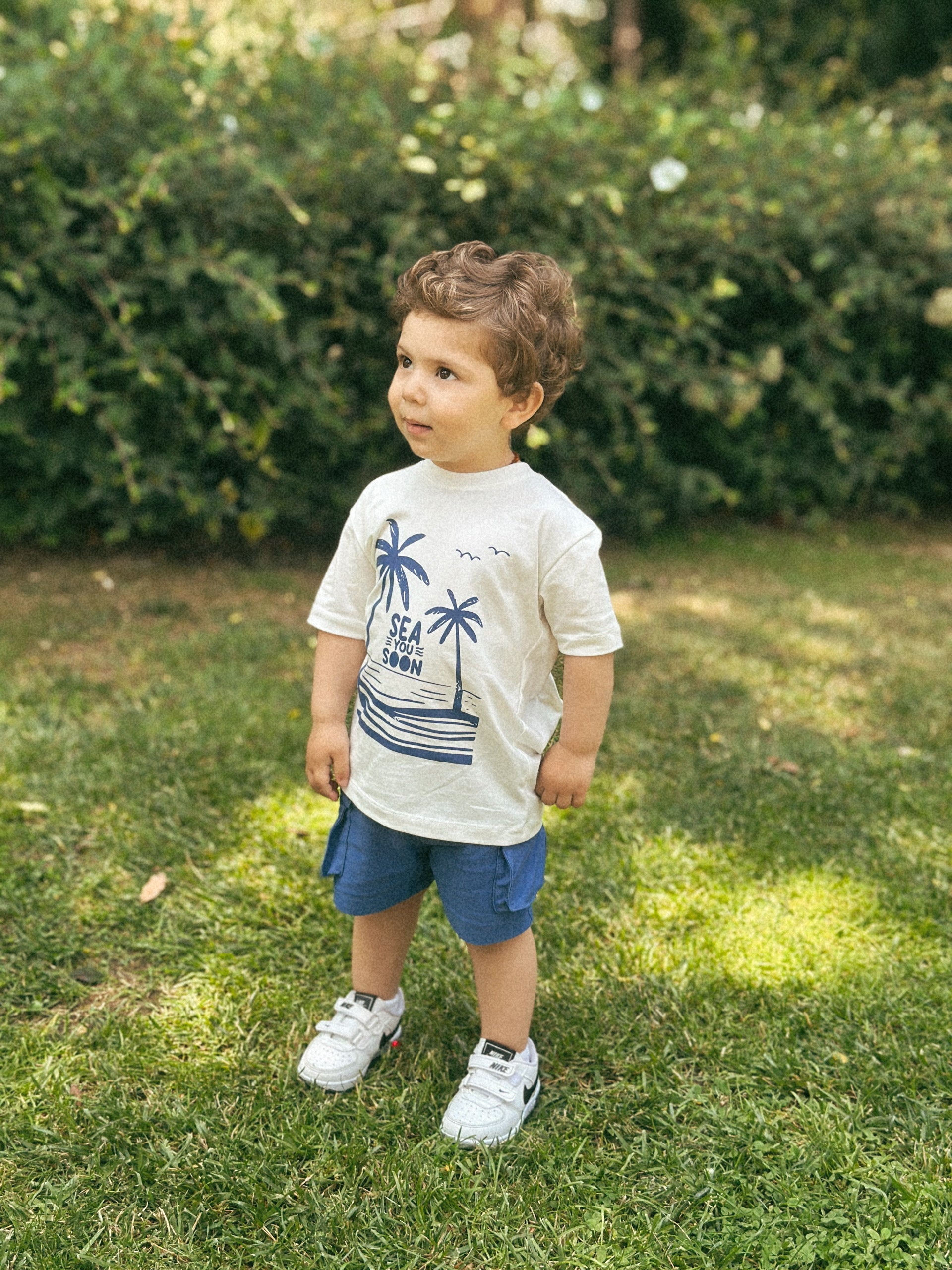 Cargo Shorts Printed T-shirt Set