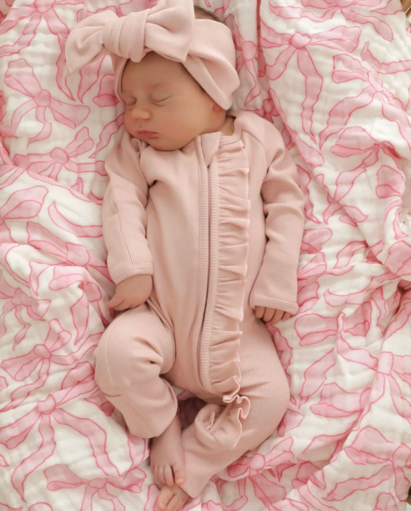Cotton Topknot - Dusty Pink